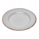 Prato 20,5cm Para Sobremesa De Cerâmica Linear Cinza